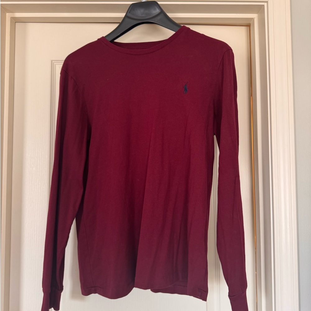 Polo by Ralph Lauren Men's Deep Red Long Sleeve Tee